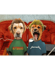 'Beavis and Buttsniffer' Personalized 2 Pet Standing Canvas