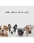 Personalized Modern 4 Pet Poster