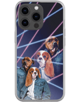 '1980s Lazer Portrait' Personalized 2 Pet Phone Case