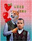 'Step Doggo & Human Valentines Edition' Personalized Puzzle