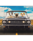 'The Classic Woofstang' Personalized 3 Pet Blanket