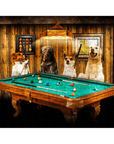'The Pool Players' Personalized 4 Pet Puzzle