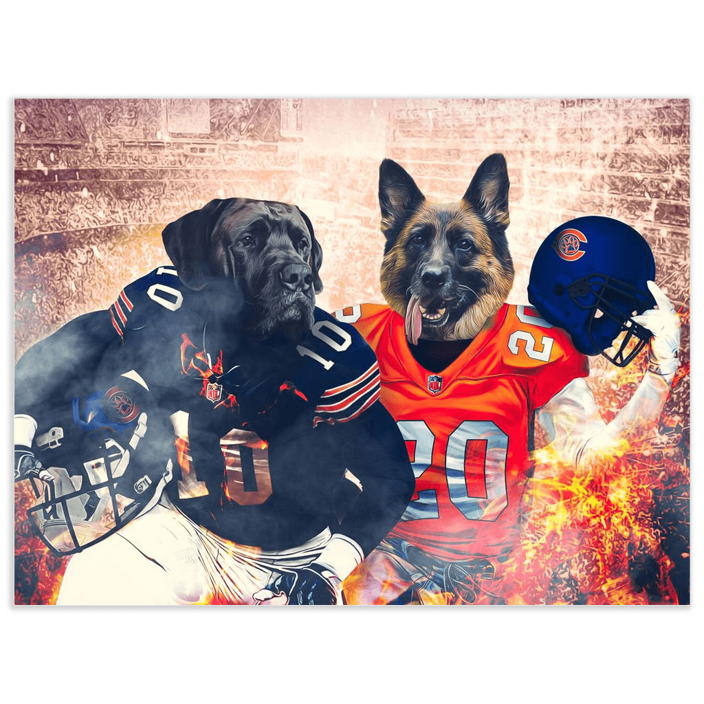 &#39;Chicago Doggos&#39; Personalized 2 Pet Poster