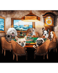 'The Poker Players' Personalized 7 Pet Poster