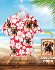 Custom Hawaiian Shirt (Bloom Red: 1-4 Pets)