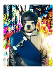 'The Skateboarder' Personalized Pet Standing Canvas