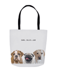 Personalized Modern 3 Pet Tote Bag