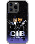 'Cats in Black' Personalized 2 Pet Phone Case