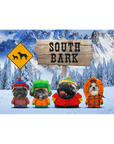 'South Bark' Personalized 4 Pet Standing Canvas