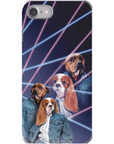 '1980s Lazer Portrait' Personalized 2 Pet Phone Case