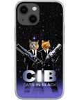 'Cats in Black' Personalized 2 Pet Phone Case