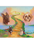 'The Rainbow Bridge 2 Pet' Personalized 2 Pet Blanket