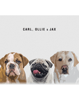 Personalized Modern 3 Pet Standing Canvas