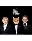 'The Catfathers & Catmother' Personalized Standing Canvas