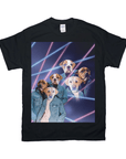 1980s Lazer Portrait Personalized T-Shirt for Pets and Humans Custom Portrait Tee