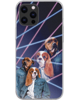 '1980s Lazer Portrait' Personalized 2 Pet Phone Case