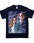 1980s Lazer Portrait Personalized T-Shirt for Pets and Humans Custom Portrait Tee
