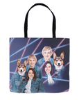 '1980s Lazer Portrait 1 Pet/Humans(Females)' Personalized Tote Bag