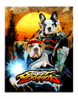 'Street Doggos 2' Personalized 2 Pet Standing Canvas