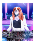 'The Female DJ' Personalized Pet Standing Canvas