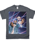 1980s Lazer Portrait Personalized T-Shirt for Pets and Humans Custom Portrait Tee