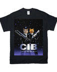 'Cats in Black' Personalized 2 Pet T-Shirt