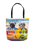 'The Beach Dogs' Personalized 2 Pet Tote Bag