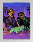 'A Night at the Pawsbury' Personalized 2 Pet Blanket