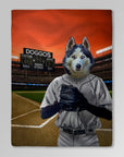 'The Baseball Player' Personalized Pet Blanket