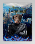 'Black Pawnther' Personalized Pet Blanket