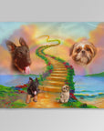 'The Rainbow Bridge 2 Pet' Personalized 2 Pet Blanket