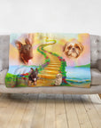 'The Rainbow Bridge 2 Pet' Personalized 2 Pet Blanket