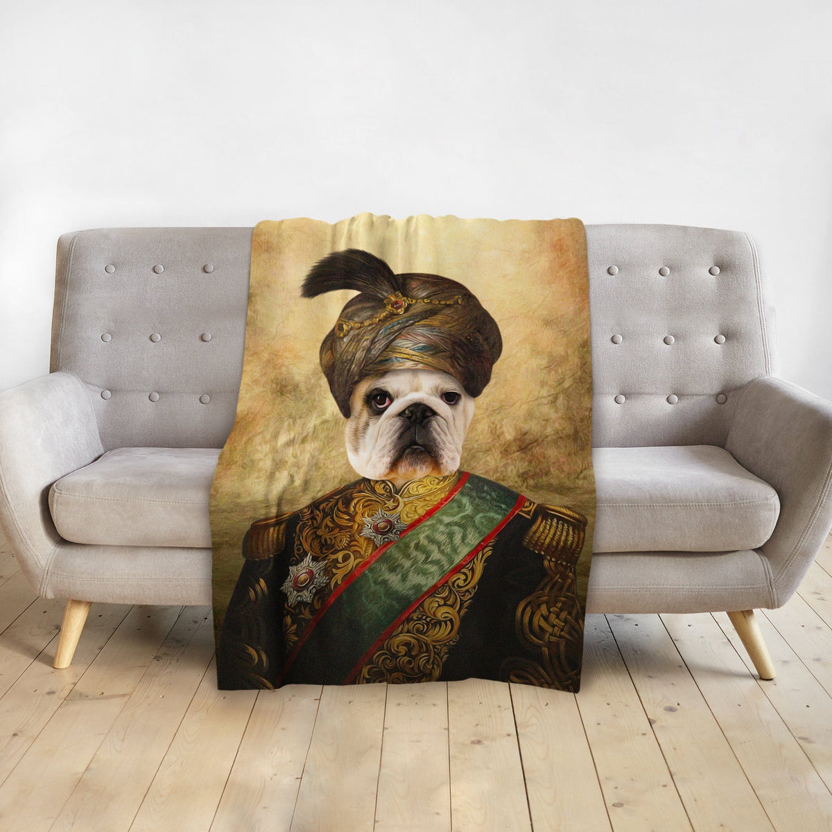 'The Sultan' Personalized Pet Blanket doggovinci