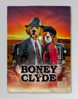 'Boney and Clyde' Personalized 2 Pet Blanket