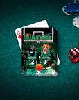 'Boston Walkies' Personalized 2 Pet Playing Cards