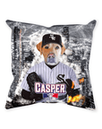 'Chicago White Paws' Personalized Pet Throw Pillow