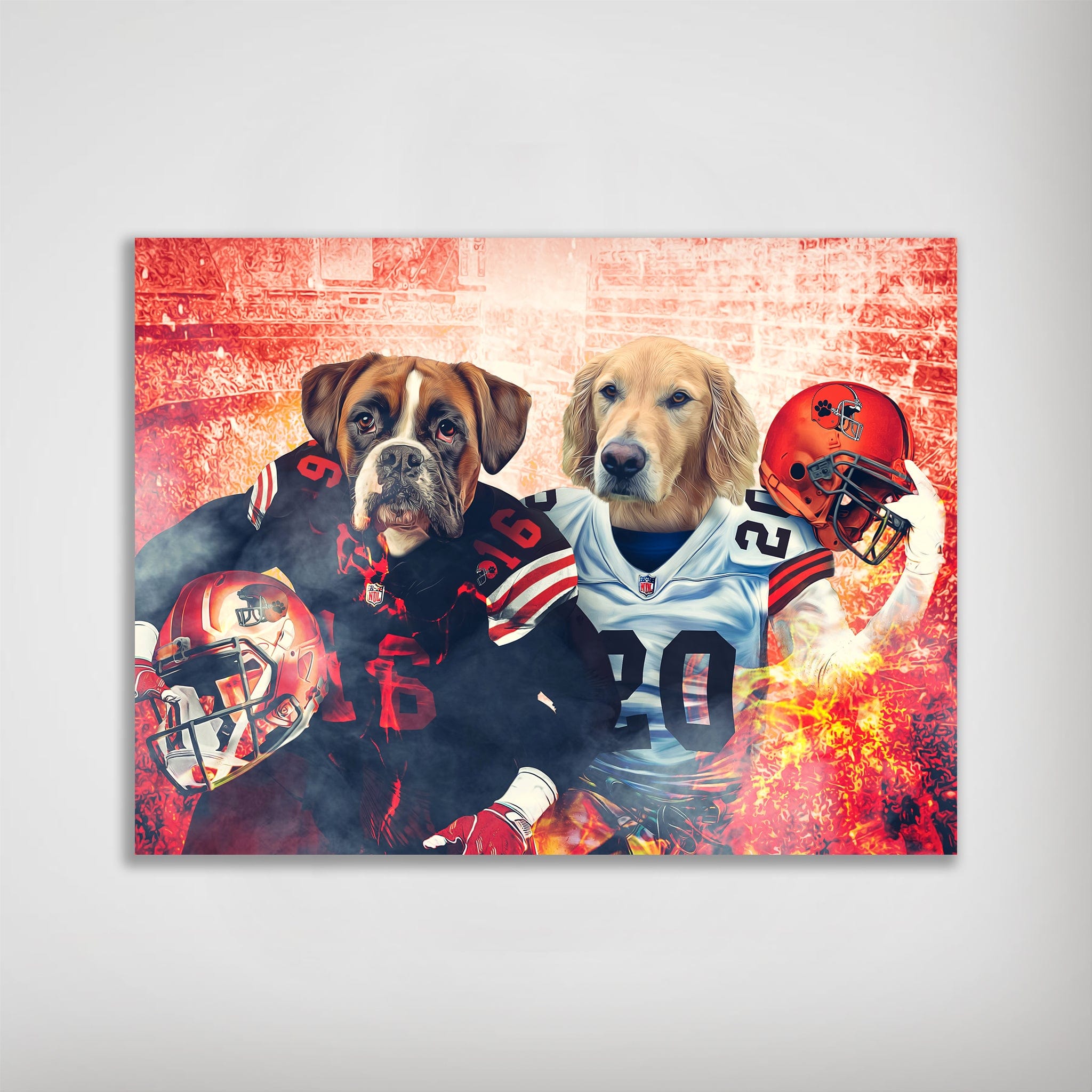 &#39;Cleveland Doggos&#39; Personalized 2 Pet Poster