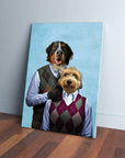 Step-Doggo & Doggette Personalized 2 Pet Canvas