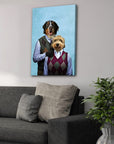 Step-Doggo & Doggette Personalized 2 Pet Canvas