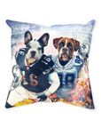 'Dallas Doggos' Personalized 2 Pet Throw Pillow