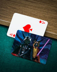 'Darth Woofer & Jedi-Doggo' Personalized 2 Pet Playing Cards
