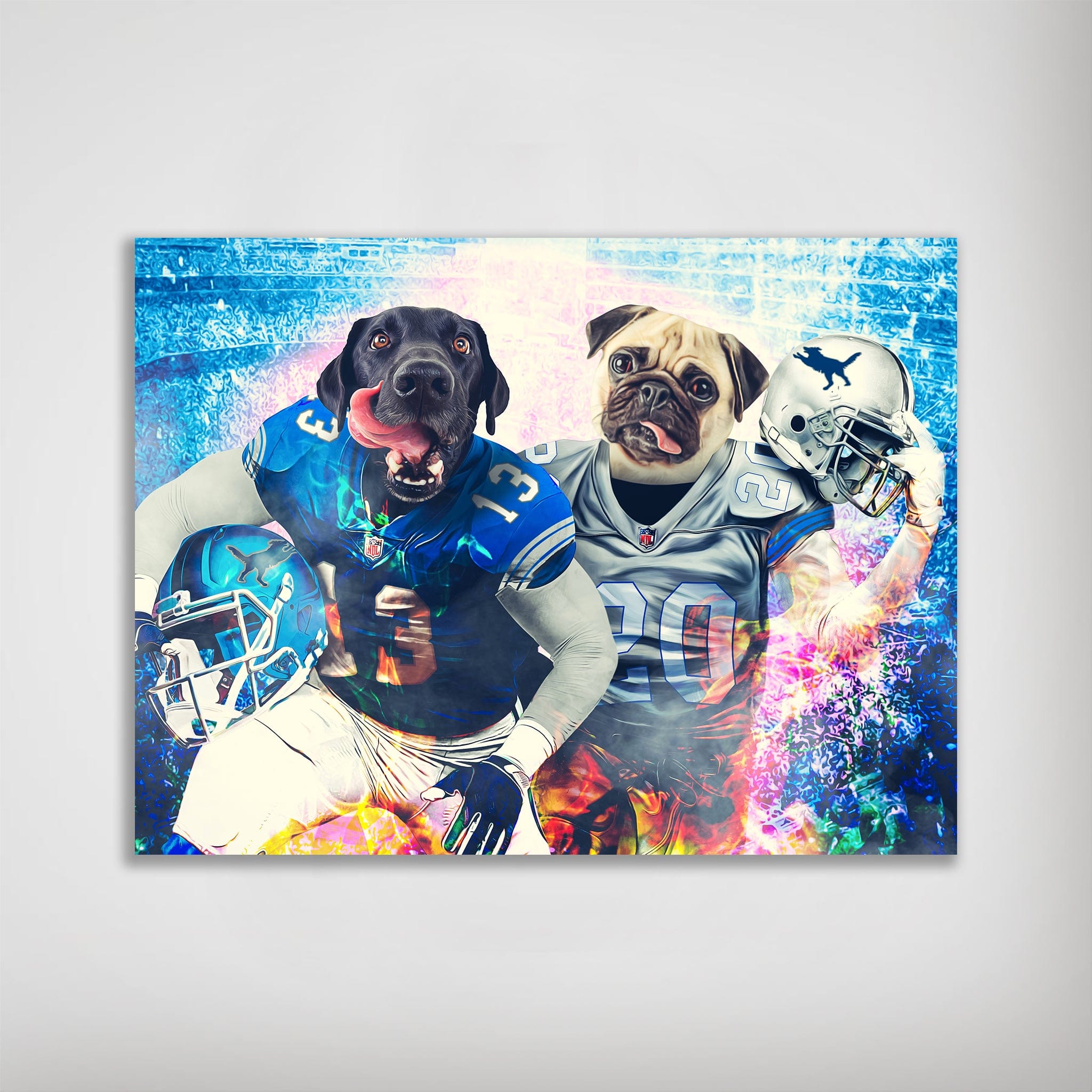 &#39;Detroit Doggos&#39; Personalized 2 Pet Poster