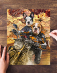 'Dogati Riders' Personalized 2 Pet Puzzle