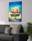 'Top Paw' 2 Pet Personalized Canvas