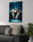 'The Blues Doggos' Personalized 2 Pet Canvas