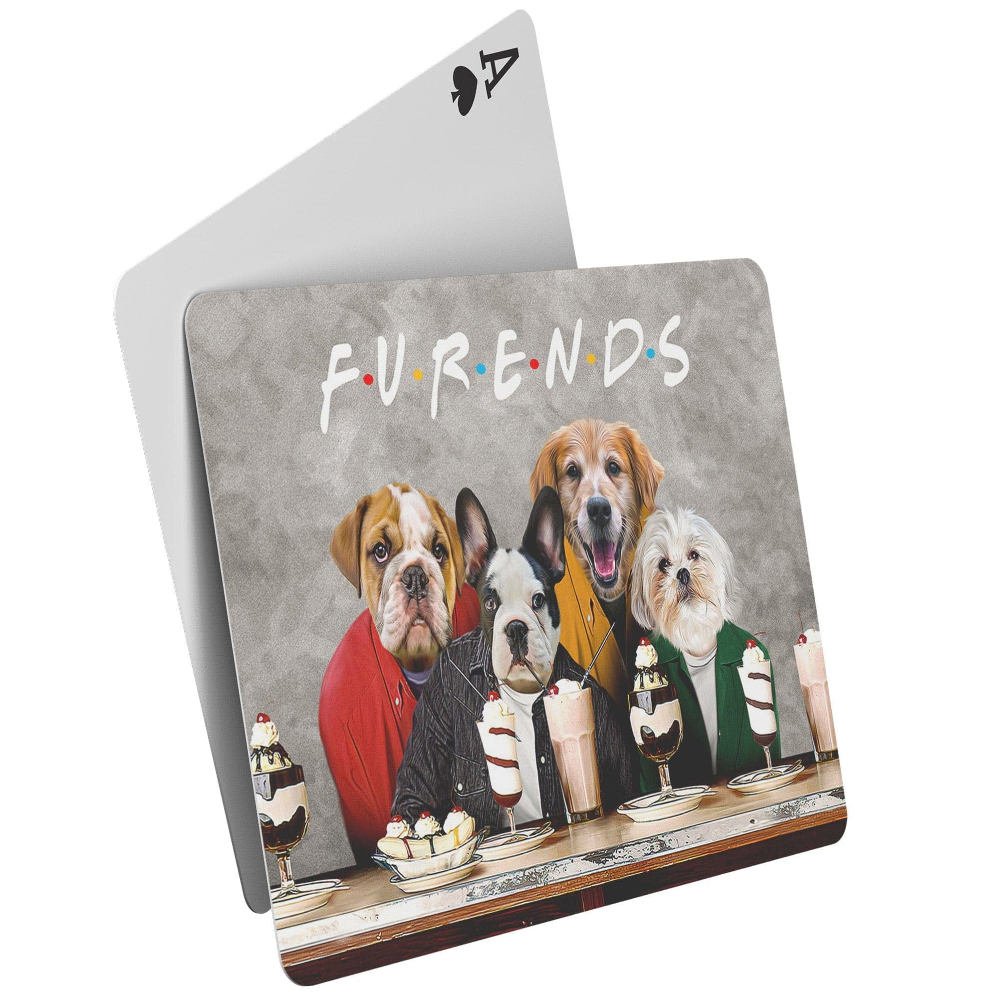 &#39;Furends&#39; Personalized 4 Pet Playing Cards