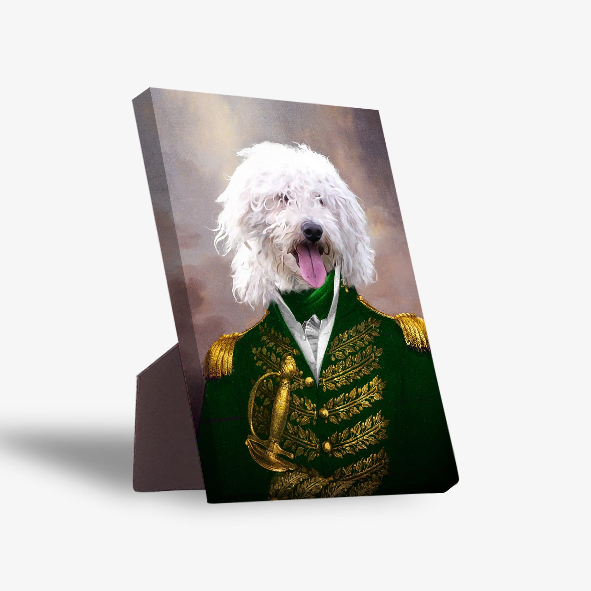 &#39;The Green Admiral&#39; Personalized Pet Standing Canvas