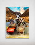 'Harley Wooferson' Personalized 3 Pet Poster