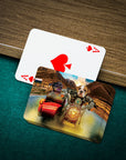 'Harley Wooferson' Personalized 2 Pet Playing Cards
