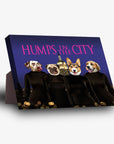 'Humps in the City' Personalized 4 Pet Standing Canvas